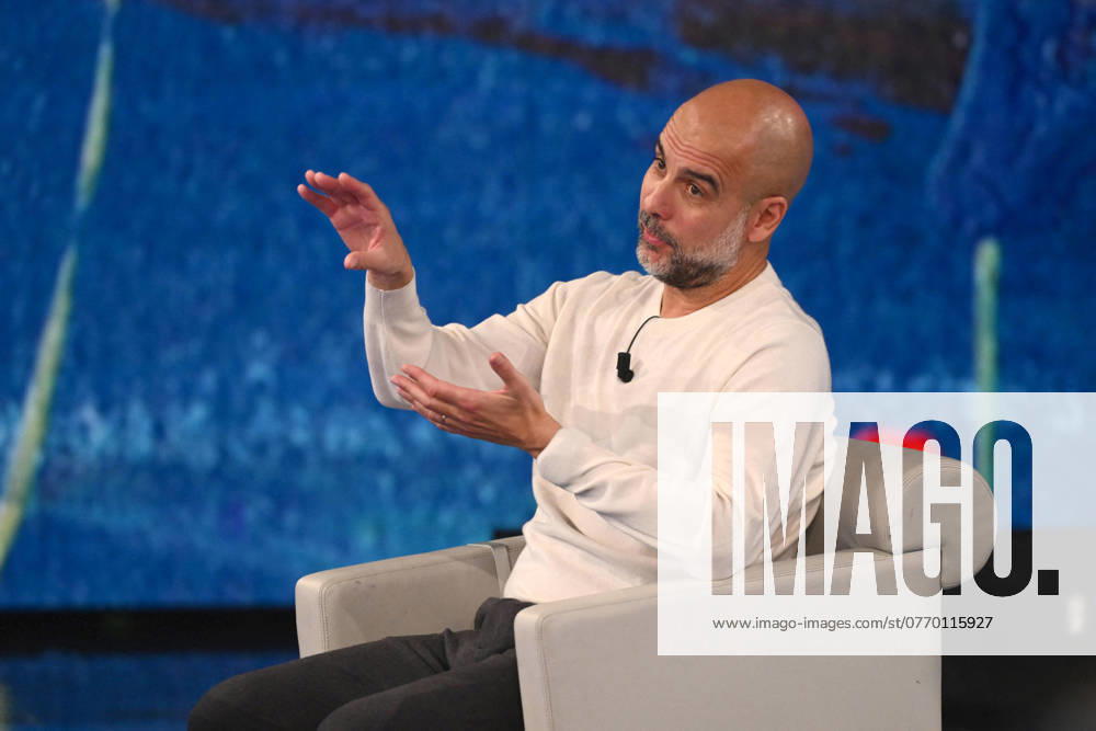 Milan, Pep Guardiola guest on the TV show Che Tempo Che Fa - Nove. Milan, Pep Guardiola guest on the TV show Che Tempo Che Fa - Nove. In the photo Pep Guardiola Milan Italy