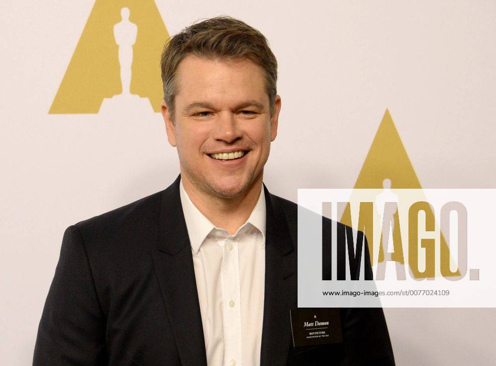 Actor producer Matt Damon attends the 89th annual Academy Awards Oscar nominees luncheon at the Beverly Hilton Hotel in Beverly Hills, California on February 6, 2017. LAP20170206127 JIMxRUYMEN