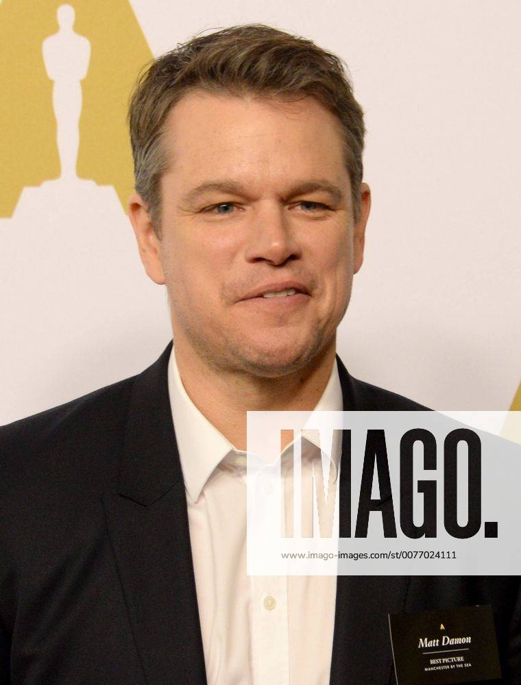 Actor producer Matt Damon attends the 89th annual Academy Awards Oscar nominees luncheon at the Beverly Hilton Hotel in Beverly Hills, California on February 6, 2017. LAP20170206128 JIMxRUYMEN