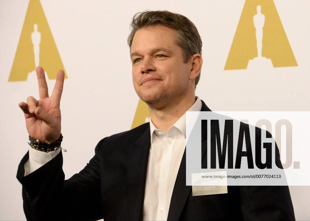 Actor producer Matt Damon attends the 89th annual Academy Awards Oscar nominees luncheon at the Beverly Hilton Hotel in Beverly Hills, California on February 6, 2017. LAP20170206129 JIMxRUYMEN