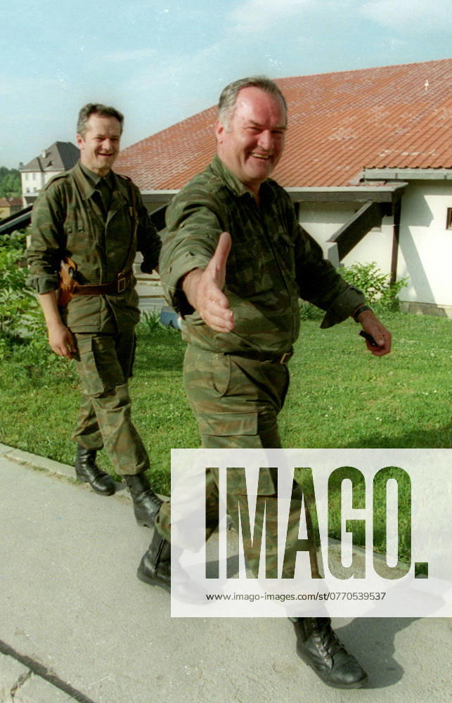 19930623 ARCHIVE Ratko Mladic, Serbian commander-in-chief during the Bosnian war, June 23, 1993 in Han Pijesak, Bosnia Mladic has been arrested by Serbian police HAN PIJESAK Bosnia Herzegovina x4x