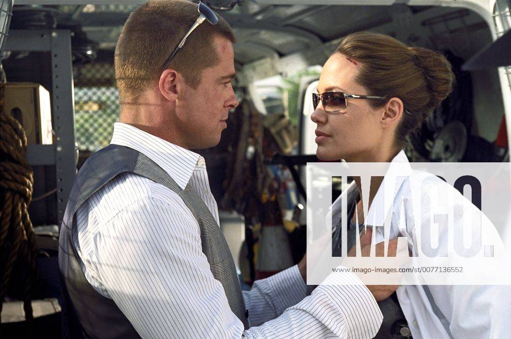 RELEASE DATE: June 10, 2005 MOVIE TITLE: Mr. and Mrs. Smith STUDIO: Regency Enterprises DIRECTOR: Doug Liman PLOT: A bored married couple is surprised to learn that they are both assassins hired by competing agencies to kill each other. PICTURED: BRAD PITT as John Smith, ANGELINA JOLIE as Jane Smith. - ZUMAf90_ 20050601_sha_f90_753