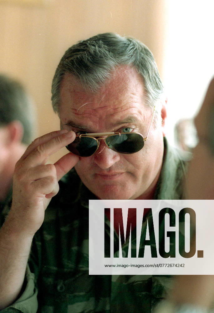 19930623 ARCHIVE Ratko Mladic, Serbian commander-in-chief during the Bosnian war, June 23, 1993 in Han Pijesak, Bosnia Mladic has been arrested by Serbian police HAN PIJESAK Bosnia Herzegovina x4x
