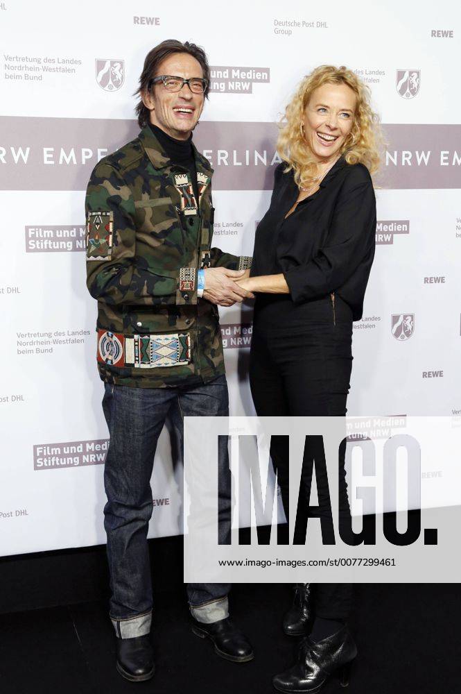 Oskar Roehler und Katja Riemann beim NRW Empfang 2017 während der Berlinale 2017 in der Vertretung des Landes Nordrhein-Westfalen. Berlin, 12.02.2017 Foto:xD.xBedrosianx xFuturexImage
