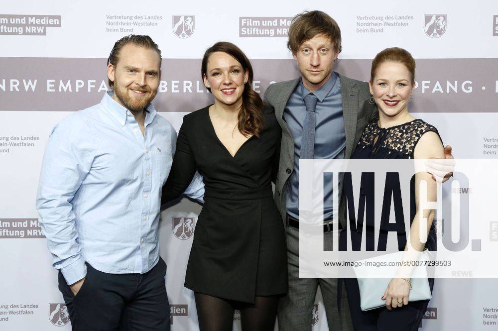 Axel Stein, Carolin Kebekus, Maxim Mehmet und Jasmin Schwiers beim NRW Empfang 2017 während der Berlinale 2017 in der Vertretung des Landes Nordrhein-Westfalen. Berlin, 12.02.2017 Foto:xD.xBedrosianx xFuturexImage