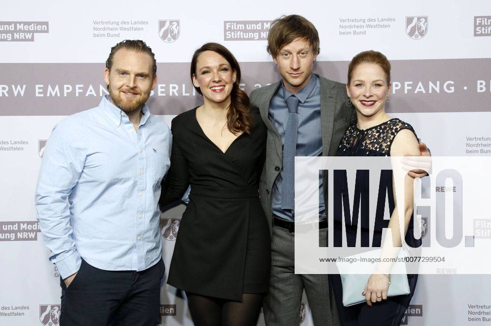 Axel Stein, Carolin Kebekus, Maxim Mehmet und Jasmin Schwiers beim NRW Empfang 2017 während der Berlinale 2017 in der Vertretung des Landes Nordrhein-Westfalen. Berlin, 12.02.2017 Foto:xD.xBedrosianx xFuturexImage