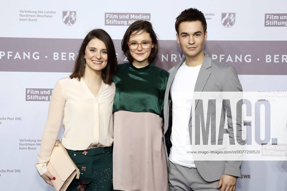 Natalia Rudziewicz, Lea van Acken und Louis Held beim NRW Empfang 2017 während der Berlinale 2017 in der Vertretung des Landes Nordrhein-Westfalen. Berlin, 12.02.2017 Foto:xD.xBedrosianx xFuturexImage