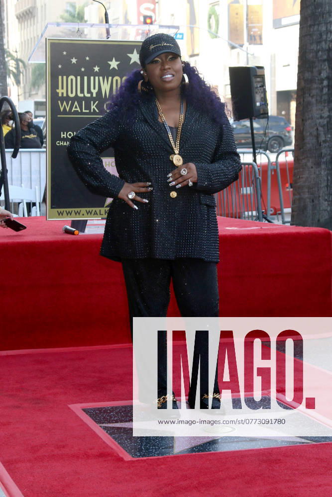 USA - Missy Elliott Star Ceremony - Los Angeles LOS ANGELES - NOV 8: Missy Elliott at the Missy Elliott Star Ceremony on the Hollywood Walk of Fame on November 8, 2021 in Los Angeles, CA Los Angeles CA USA