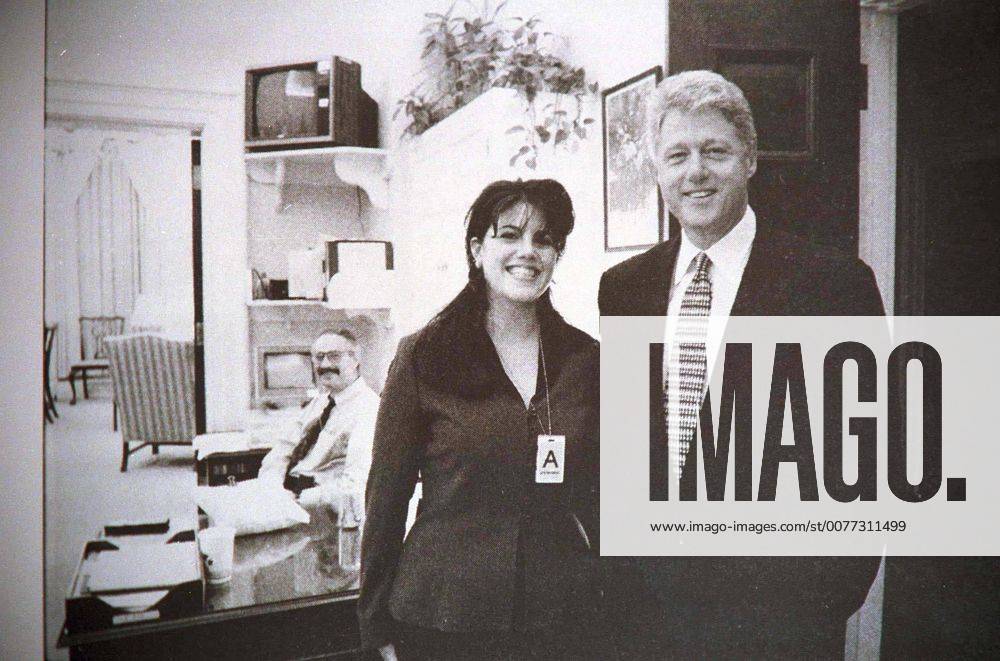 Sixteen years after the Monica Lewinsky scandal, the former White House intern whose affair with President Bill Clinton led to his impeachment - is speaking out for the first time about her affair. PICTURED: Dec. 1, 1998 - US President BILL CLINTON and MONICA LEWINSKY. - ZUMA 19980001_jlr_g49_025