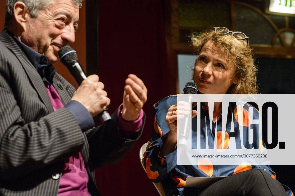 Der Künstler und Regisseur Philippe Mora und Moderatorin Tina Mendelsohn beim Kulinarischen Kino der Berlinale am 16.02.2017