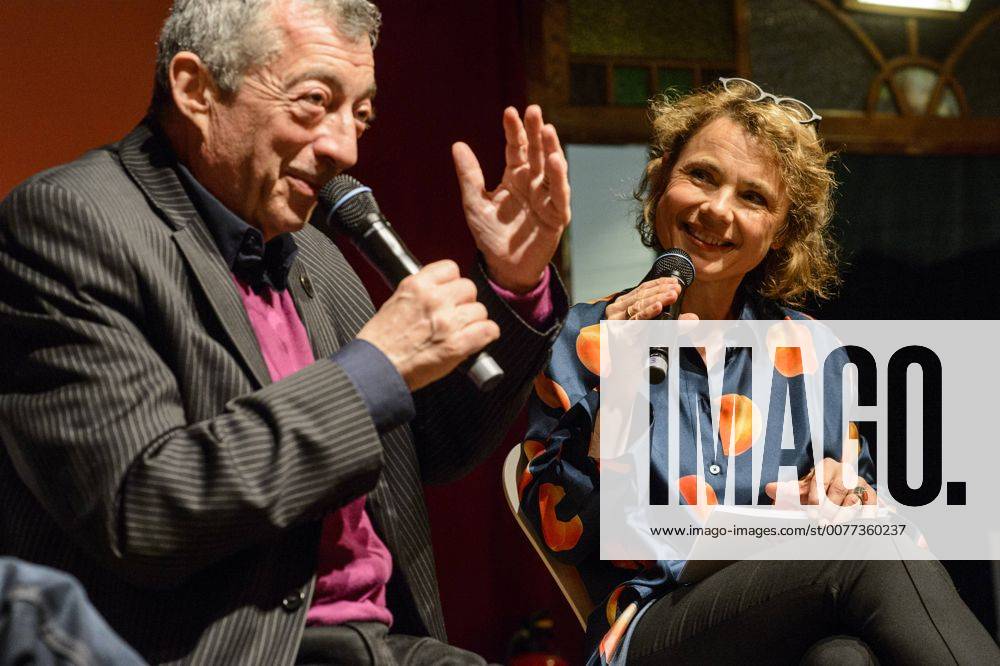 Der Künstler und Regisseur Philippe Mora und Moderatorin Tina Mendelsohn beim Kulinarischen Kino der Berlinale am 16.02.2017