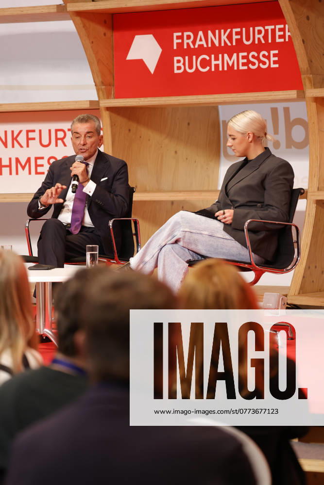 76 Frankfurt Book Fair Impressions 18 10 2024 Open to all today from 2 p.m. 76 Frankfurt Book Fair Agora Frankfurt Pavilion with Federal Minister of the Interior Nancy FAESER FDP and philosopher and lawyer Michel FRIEDMAN and moderator Julia Reichelt discuss the topic Is democracy perishing in the conflict between freedom and security Frankfurt Main Hess