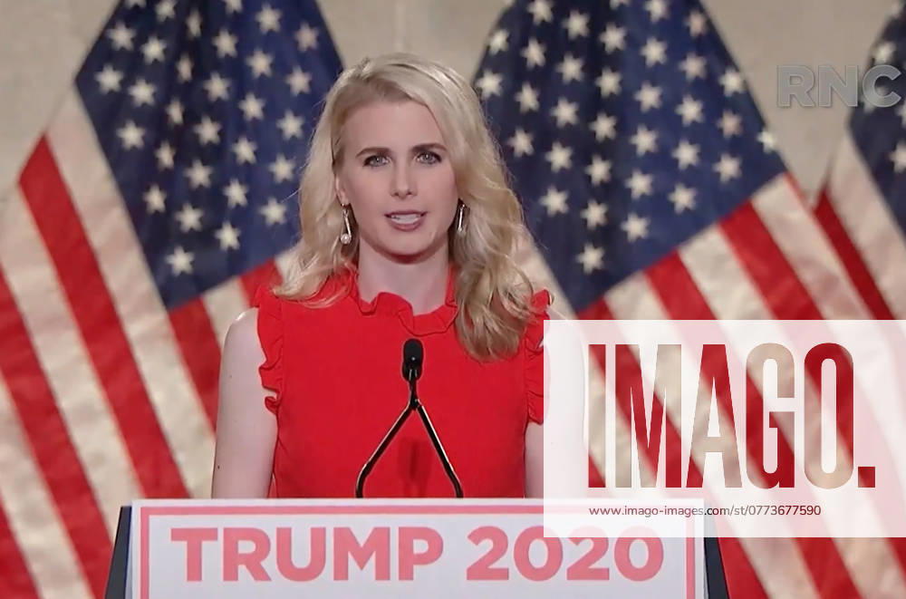 Republican National Convention - Day 1 In this image from the Republican National Convention video feed, Natalie Harp, a cancer survivor who is alive thanks to experimental drugs, makes remarks during the first day of the convention on Monday, August 24, 2020. Credit: Republican National Convention via CNP AdMedia United States of America