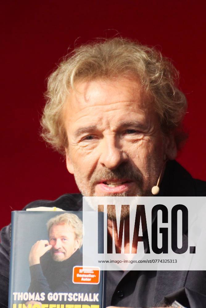 International book fair Frankfurt Frankfurter Buchmesse 2024 Photo TV showmaster legend Thomas Gottschalk, book title Unfiltered