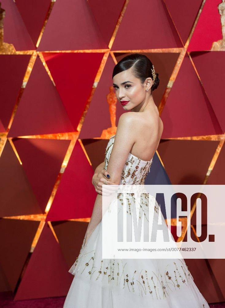 (170227) -- LOS ANGELES, Feb. 26, 2017 -- Actress Sofia Carson arrives for the red carpet of the 89th Academy Awards at the Dolby Theater in Los Angeles, the United States, on Feb. 26, 2017. )(gj) U.S.-LOS ANGELES-OSCAR-RED CARPET YangxLei