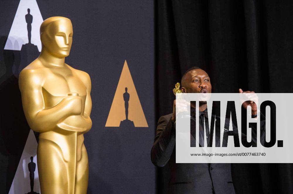 Actor Mahershala Ali poses after winning the Best Supporting Actor for his role in Moonlight at press room of the 89th Academy Awards at the Dolby Theater in Los Angeles, the United States, on Feb. 26, 2017. ) (zxj) U.S.-LOS ANGELES-OSCAR-AWARD YangxLei