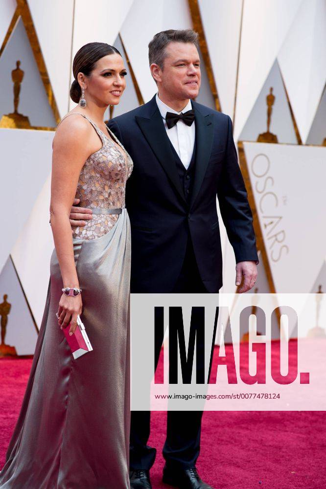 Feb 26, 2017 - Hollywood, California, U.S. - MATT DAMON, Oscar nominee, and guest arrive on the red carpet of The 89th Oscars at the Dolby Theatre in Hollywood, CA on Sunday, February 26, 2017. Hollywood U.S. - ZUMAz03_ 20170226_sho_z03_843