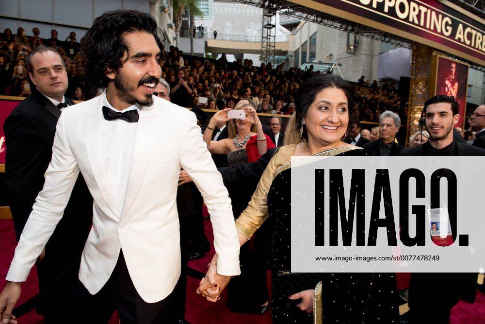 Feb 26, 2017 - Hollywood, California, U.S. - DEV PATEL, Oscar nominee, and mother arrives on the red carpet of The 89th Oscars at the Dolby Theatre in Hollywood, CA on Sunday, February 26, 2017. Hollywood U.S. - ZUMAz03_ 20170226_sho_z03_814