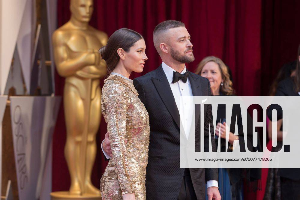 Feb 26, 2017 - Hollywood, California, U.S. - Oscar Nominee, JUSTIN TIMBERLAKE, arrives with JESSICA BIEL on the red carpet at The 89th Oscars at the Dolby Theatre in Hollywood, CA on Sunday, February 26, 2017. Hollywood U.S. - ZUMAz03_ 20170226_sho_z03_840