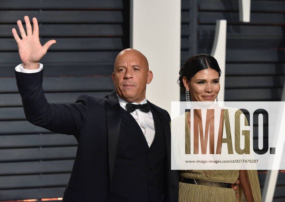 Vin Diesel and his wife Paloma Jimenez attend the Vanity Fair Oscar Party at the Wallis Annenberg Center for the Performing Arts in Beverly Hills, California on February 26, 2017. LAP201702262122 CHRISTINExCHEW