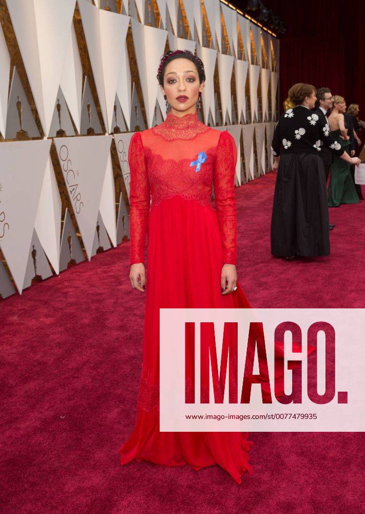 Feb 26, 2017 - Hollywood, California, U.S. - RUTH NEGGA, Oscar nominee, arrives on the red carpet of The 89th Oscars at the Dolby Theatre in Hollywood, CA on Sunday, February 26, 2017. Hollywood U.S. - ZUMAz03_ 20170226_sho_z03_790