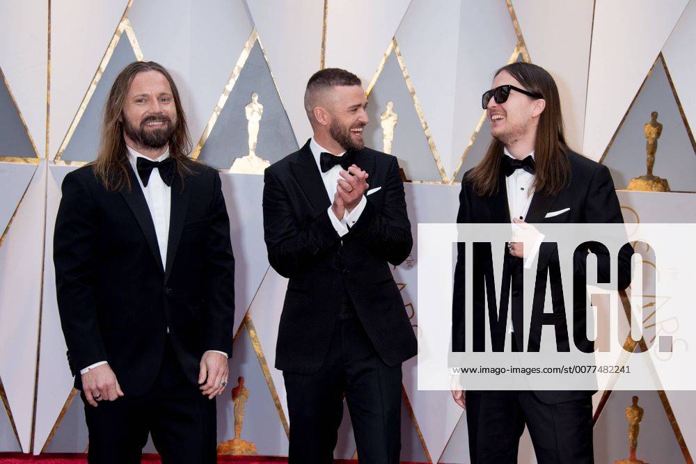 Feb 26, 2017 - Hollywood, California, U.S - Oscar-nominees MAX MARTIN, JUSTIN TIMBERLAKE, and KARL JOHAN SCHUSTER arrive at The 89th Oscars at the Dolby Theatre in Hollywood, CA on Sunday, February 26, 2017. Hollywood U.S - ZUMAz03_ 20170226_sho_z03_464