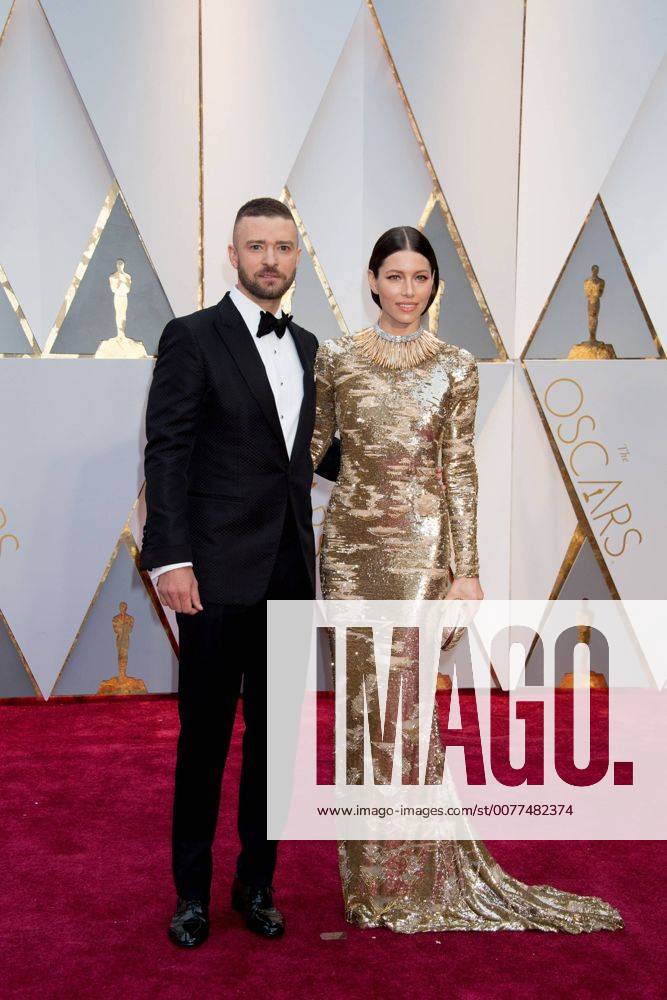 Feb 26, 2017 - Hollywood, California, U.S - Oscar-nominee JUSTIN TIMBERLAKE and JESSICA BIEL arrive at The 89th Oscars at the Dolby Theatre in Hollywood, CA on Sunday, February 26, 2017. Hollywood U.S - ZUMAz03_ 20170226_sho_z03_466