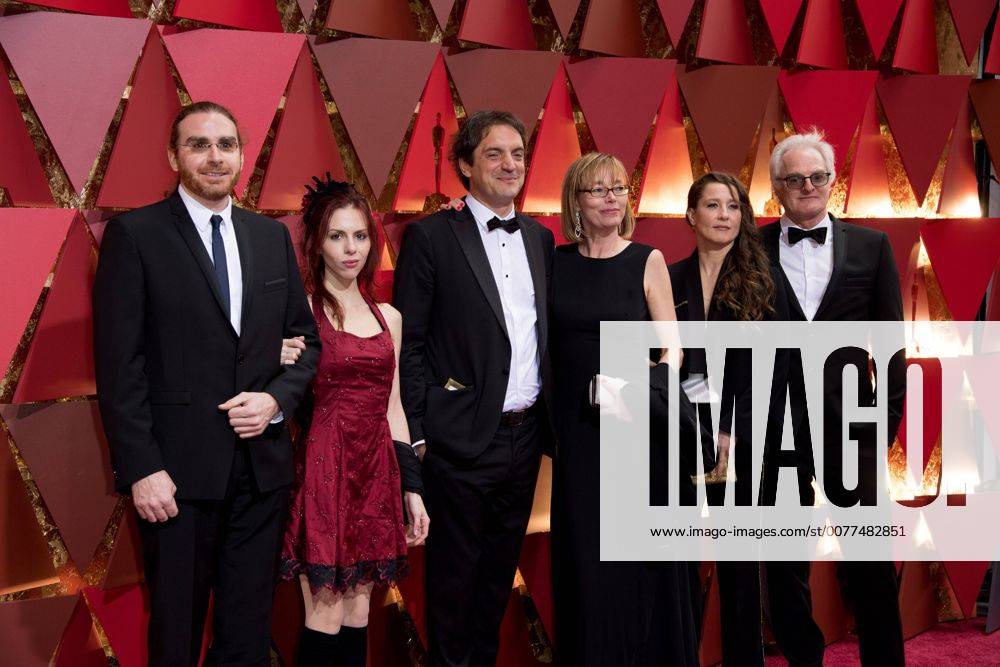 Feb 26, 2017 - Hollywood, California, U.S - Oscar nominees, Bernard Gareipy, Sylvain Bellemare and Claude La Haye, arrive with guests on the red carpet of The 89th Oscars at the Dolby Theatre in Hollywood, CA on Sunday, February 26, 2017. Hollywood U.S - ZUMAz03_ 20170226_sho_z03_261