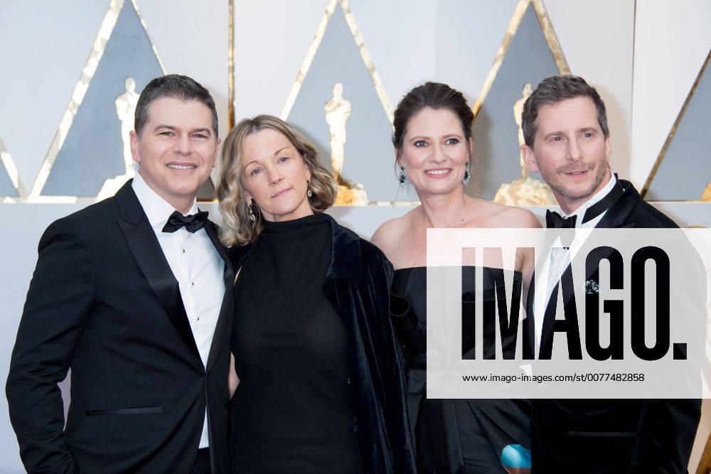 Feb 26, 2017 - Hollywood, California, U.S - Dan Levine (far left) and Aaron Ryder (far right), Oscar nominees, arrive with guests on the red carpet of The 89th Oscars at the Dolby Theatre in Hollywood, CA on Sunday, February 26, 2017. Hollywood U.S - ZUMAz03_ 20170226_sho_z03_259
