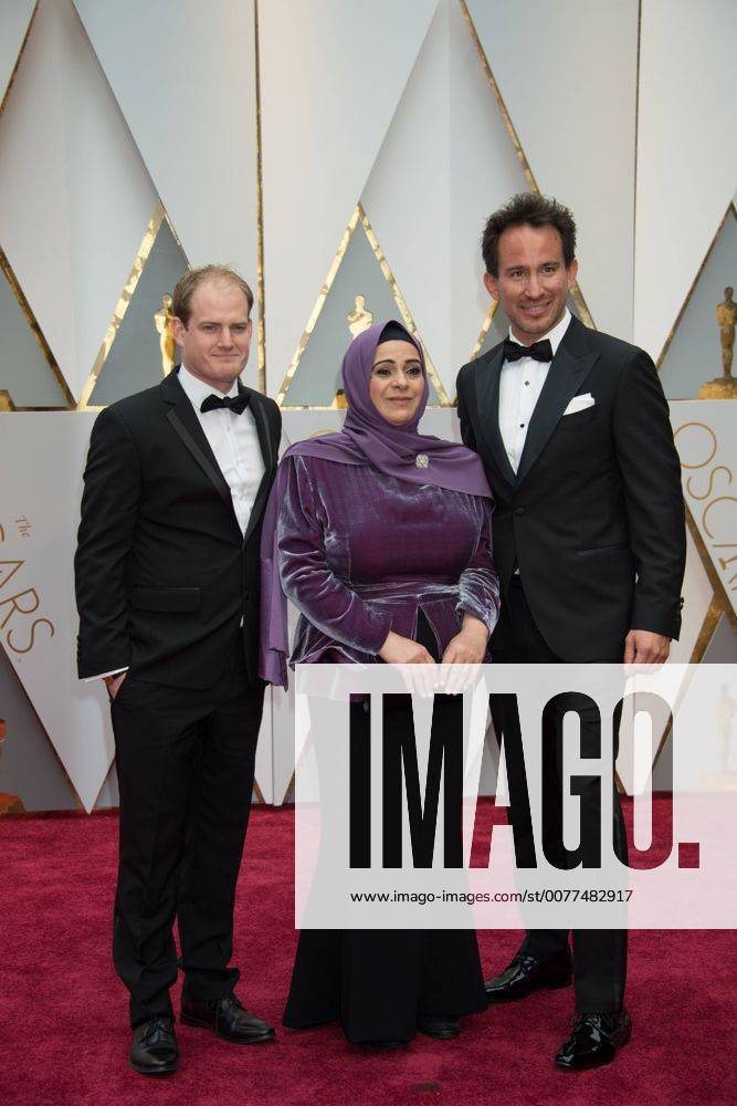 Feb 26, 2017 - Hollywood, California, U.S - Oscar-nominee Stephen Ellis, Hala, and Oscar-nominee Marcel Mettelsiefen arrive at The 89th Oscars at the Dolby Theatre in Hollywood, CA on Sunday, February 26, 2017. Hollywood U.S - ZUMAz03_ 20170226_sho_z03_211