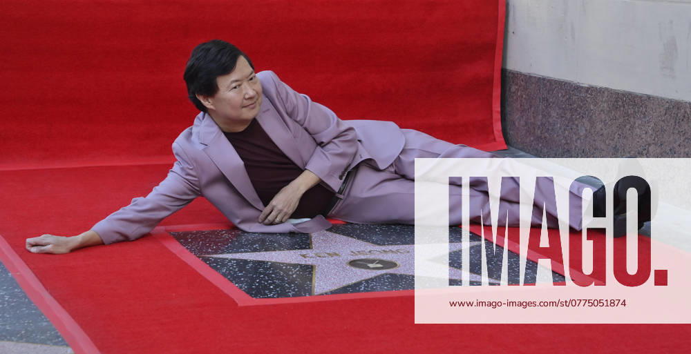 Actor Ken Jeong savors the moment during an unveiling ceremony honoring him with the 2,794th star on the Hollywood Walk of Fame in Los Angeles on Wednesday, October 23, 2024. LAP2024102303 JIMxRUYMEN