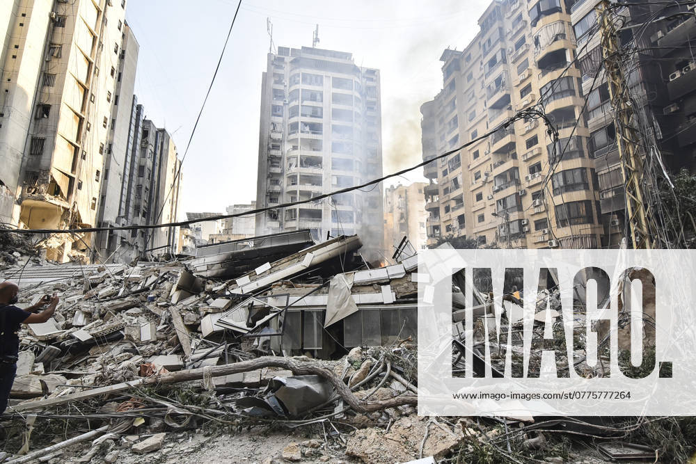 Israeli Airstrike In Beirut, Lebanon Damage occurs at the site of overnight Israeli airstrikes that target Beirut s southern suburb of Hadath in Beirut, Lebanon, on October 27, 2024, amid the ongoing war between Israel and Hezbollah. beirut Lebanon