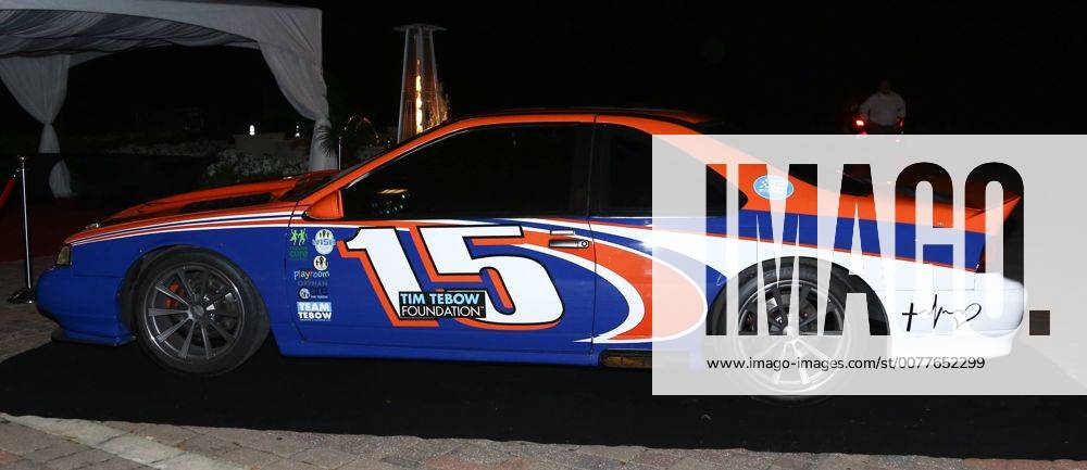 Ponte Vedra Beach, Florida, United States - Tim Tebow s 1995 Ford Thunderbird on display at the 2017 Tim Tebow Foundation Celebrity Gala at TPC Sawgrass. Ponte Vedra Beach United States - ZUMAw109 20170303_zap_w109_055