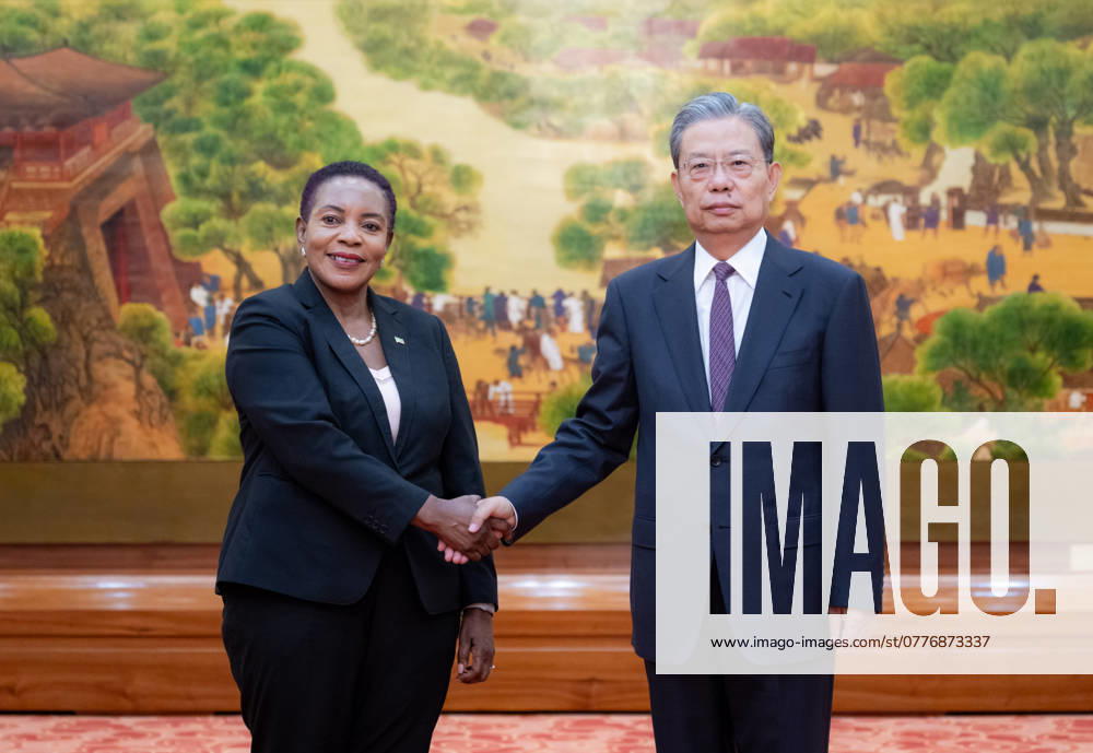 (241030) -- BEIJING, Oct. 30, 2024 -- Zhao Leji, chairman of the National People s Congress (NPC) Standing Committee, holds talks with Speaker of Zambia s National Assembly Nelly Mutti at the Great Hall of the People in Beijing, capital of China, Oct. 30, 2024. Zhai Jianlan) CHINA-BEIJING-ZHAO LEJI-ZAMBIA-NATIONAL ASSEMBLY-SPEAKER-TALKS (CN) DixJianlan