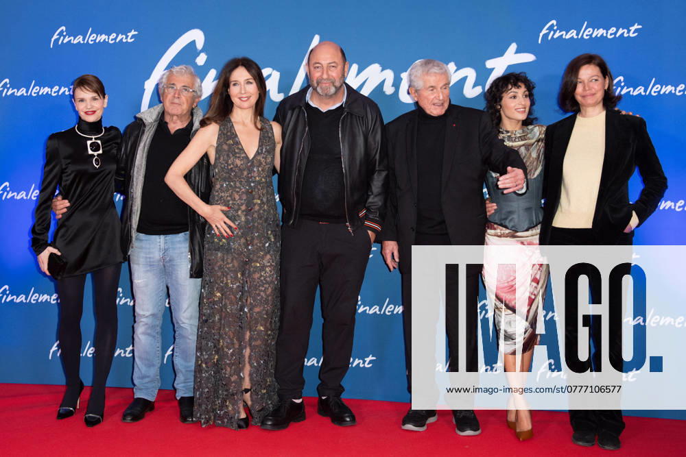 Finalement Premiere Victor Hadida, Raphael Mezrahi, Francoise Gillard, Michel Boujenah, Elsa Zylberstein, Kad Merad, Claude Lelouch, Barbara Pravi, Marianne Denicourt, a guest, Ibrahim Maalouf, Didier Barbelivien and Laurent Dassault attending the Finalement Premiere at the Grand Rex Cinema in Paris, France on October 30, 2024. Photo by Aurore Marechal ABACAPRESS.COM Paris France