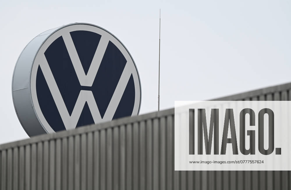 Volkswagen Emden plant in crisis The Volkswagen logo above the Emden plant halls Europes largest carmaker wants to close three plants in Germany and lay off tens of thousands of employees Emden Lower Saxony Germany