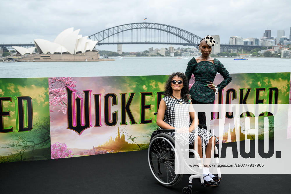 WICKED PHOTO CALL SYDNEY, Wicked cast members Marissa Bode (left), and Cynthia Erivo pose for a photograph during a media call at Mrs Macquarie s Chair in Sydney, Tuesday, November 5, 2024. ( NO ARCHIVING, , NO USE IN BOOKS WITHOUT CONSENT Sydney New South Wales Australia