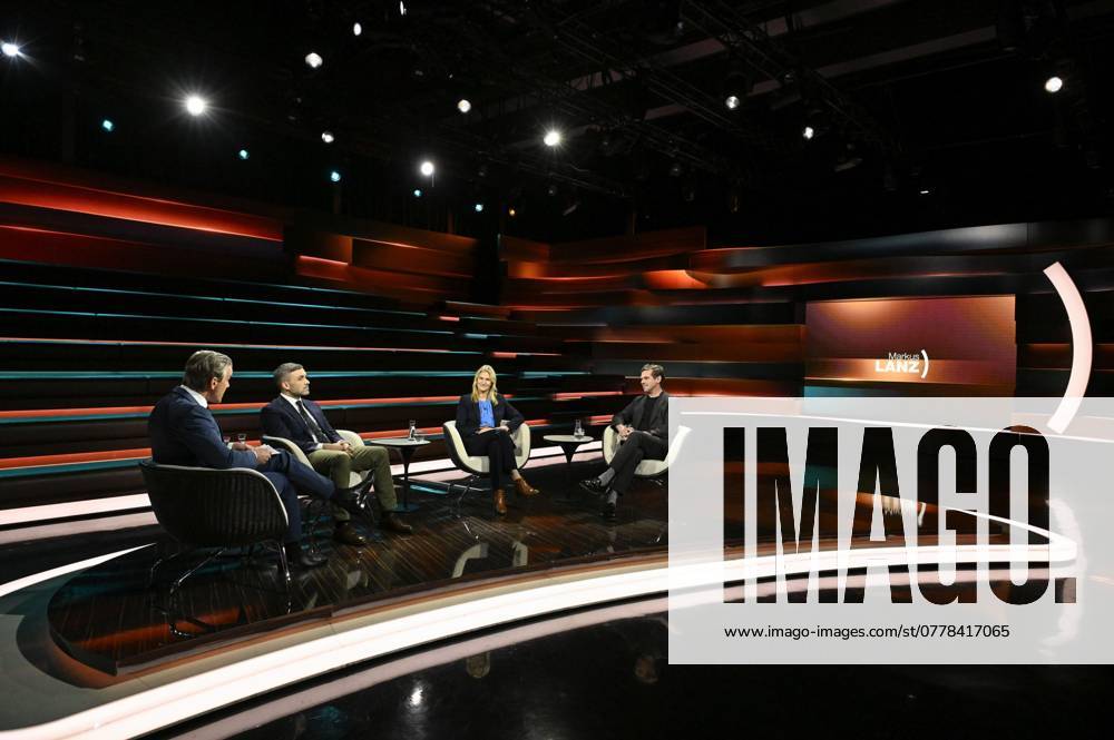Talk show on Markus Lanz , ZDF 11 24 her Markus Lanz, Konstantin Kuhle, Kerstin Münstermann and Gregor Peter Schmitz v li