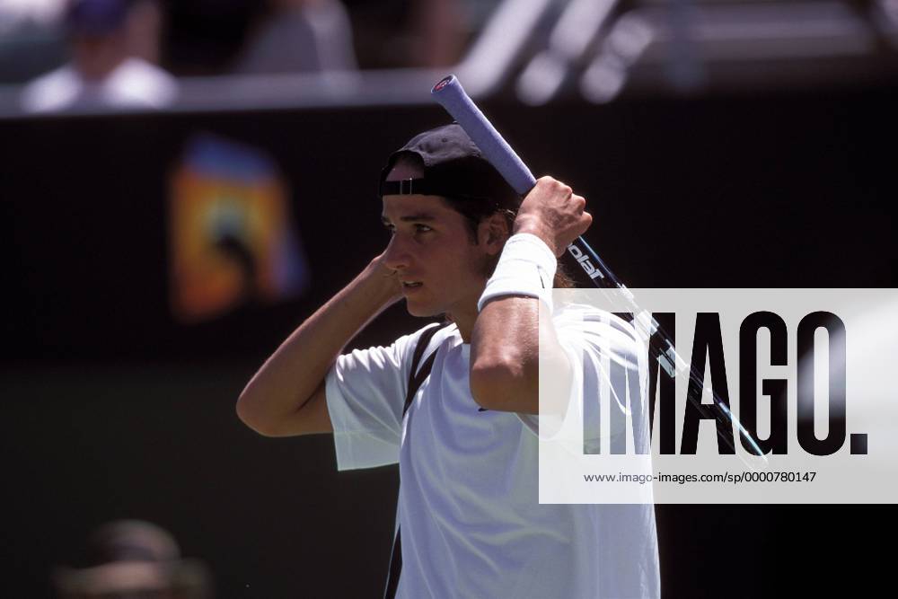 Feliciano Lopez (Spanien) Tennis Herren Australian Open 2003, Grand Slam, ATP-Tour, Hartplatz, Hardcourt, Hartplatztennis, Hartplatzturnier Einzelbild Melbourne