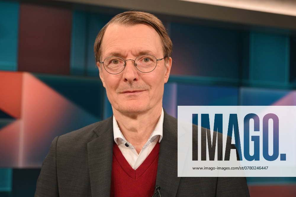 Politician Karl Lauterbach, SPD, Federal Minister of Health, as a guest on the ARD talk show Hart aber Fair with the topic The Corona Trauma What the pandemic has done to us