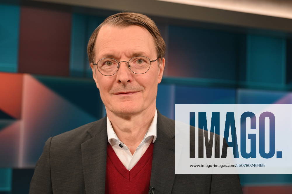 Politician Karl Lauterbach, SPD, Federal Minister of Health, as a guest on the ARD talk show Hart aber Fair with the topic The Corona Trauma What the pandemic has done to us