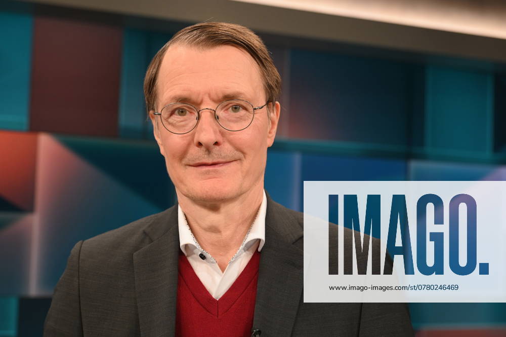 Politician Karl Lauterbach, SPD, Federal Minister of Health, as a guest on the ARD talk show Hart aber Fair with the topic The Corona Trauma What the pandemic has done to us