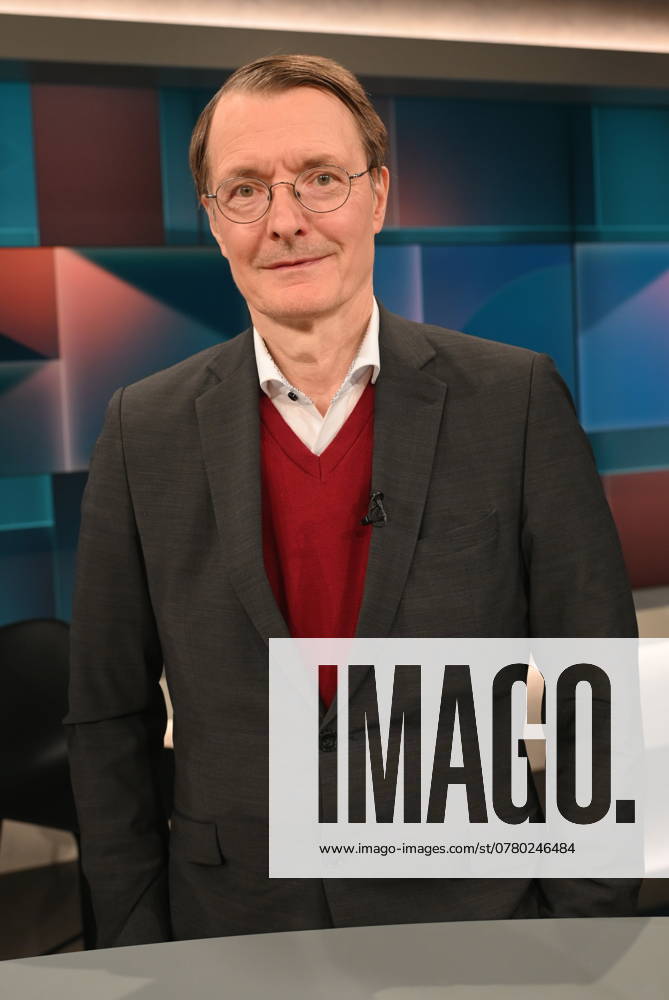 Politician Karl Lauterbach, SPD, Federal Minister of Health, as a guest on the ARD talk show Hart aber Fair with the topic The Corona Trauma What the pandemic has done to us