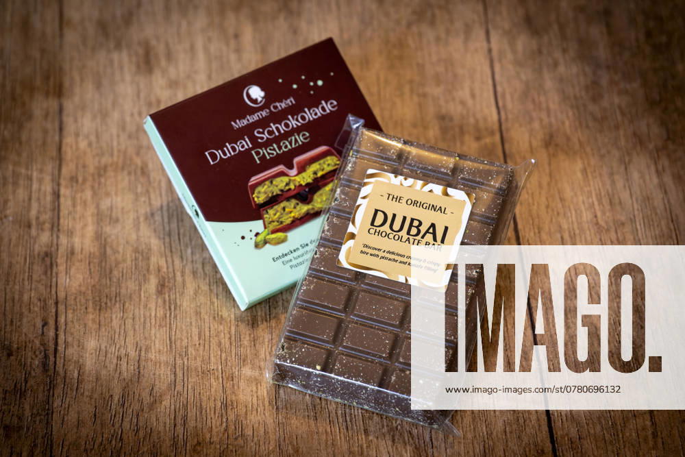 Trend Dubai chocolate, here ready-made bars from the retailer, each with pistachio filling 20 11 2024, Trend Dubai chocolate 20 11 2024, Trend Dubai chocolate