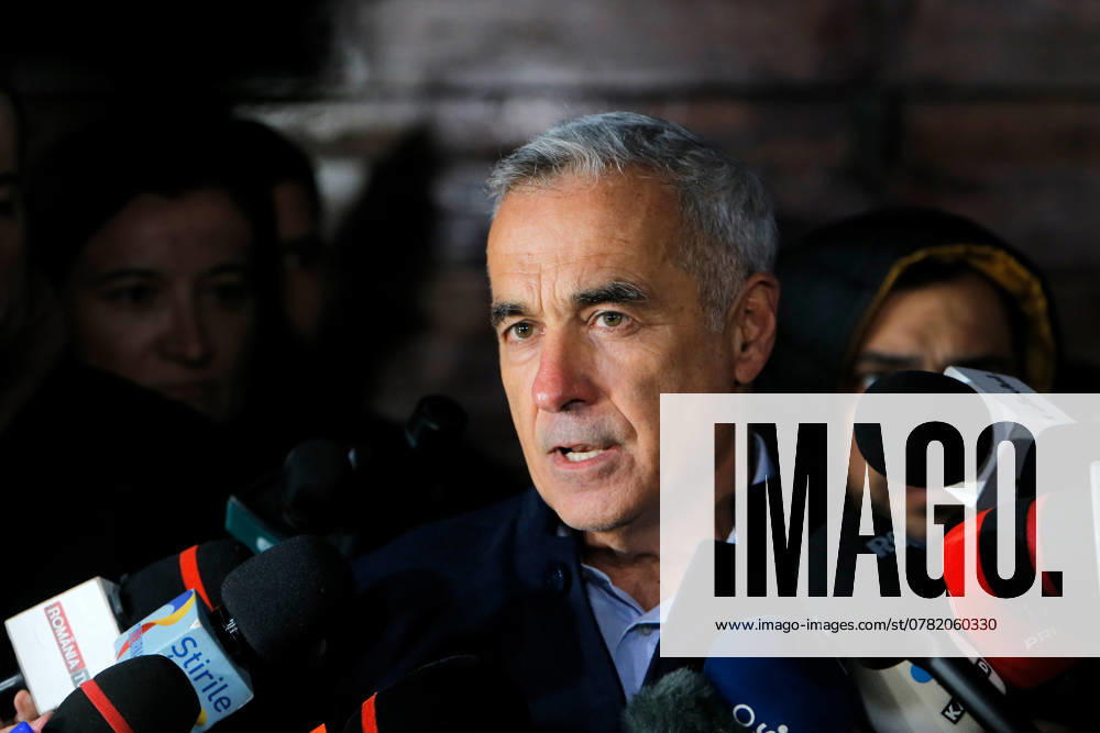 (241126) -- IZVORANI (ROMANIA), Nov. 26, 2024 -- Independent candidate Calin Georgescu speaks to the media in front of his residence in Izvorani village, near Bucharest, Romania, on Nov. 26, 2024. Independent candidate Calin Georgescu and Elena Lasconi, leader of the Save Romania Union, will face off in the second round of Romania s 2024 presidential election on Dec. 8 as no candidate wins more than 50 percent of the ballots, according to complete results from the Permanent Electoral Authority. (Photo by Xinhua) ROMANIA-IZVORANI-PRESIDENTIAL ELECTION CristianxCristel