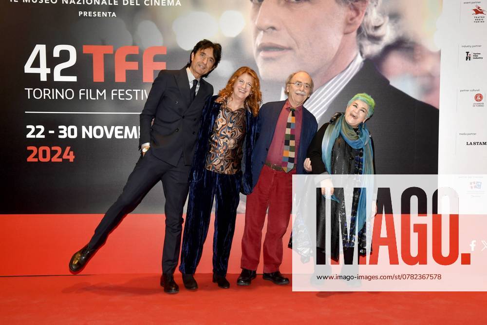 Turin: 42nd Turin Film Festival. Photocall film Amichemai Turin: 42nd Turin Film Festival. Photocall film Amichemai . In the photo: Giulio Base, Angela Finocchiaro, Maurizio Nichetti, Serra Yilmaz Turin Italy
