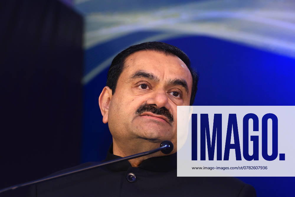 Indian Billionaire Gautam Adani In Jaipur Indian billionaire and Chairman of Adani Group, Gautam Adani, addresses the gathering during the 51st Gem and Jewellery Awards in Jaipur, Rajasthan, India, on November 30, 2024. Jaipur Rajasthan India