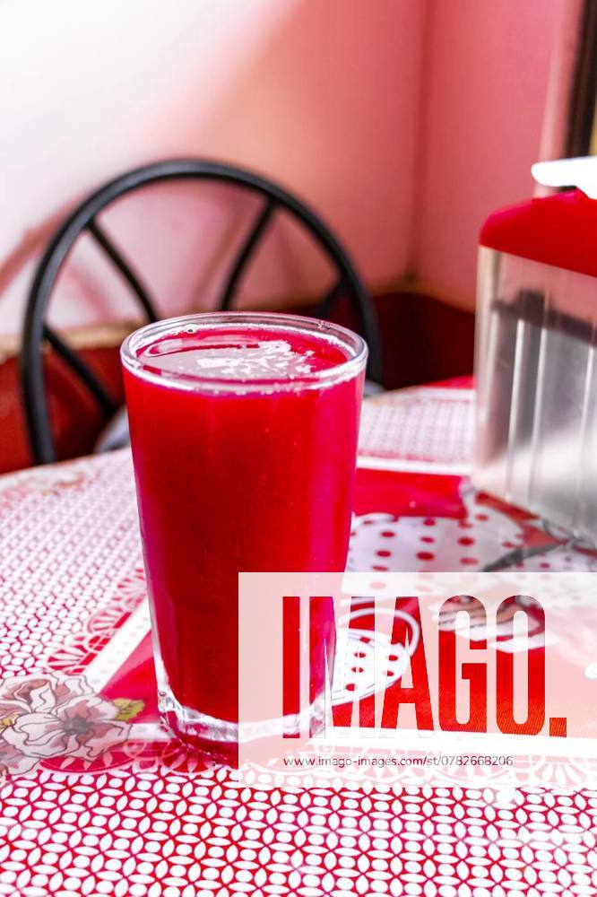 Glass of delicious red watermelon juice in Costa Rica., Glass of delicious red watermelon juice in Para Heredia Costa Rica in Central America., Glass of delicious red watermelon juice in Para Heredia Costa Rica in Central America., 19.10.2024,