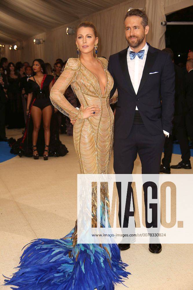 New York, New York, U.S. - BLAKE LIVELY, RYAN REYNOLDS attend the Metropolitan Museum Costume Institute Benefit celebrating the exhibition of Rei Kawakubo Comme des Garcons-Art of the In Between.Met Museum,NYC.May 1, 2017.Photos by , Photos Inc. New York U.S. - ZUMAms4_ 20170501_zaf_ms4_079