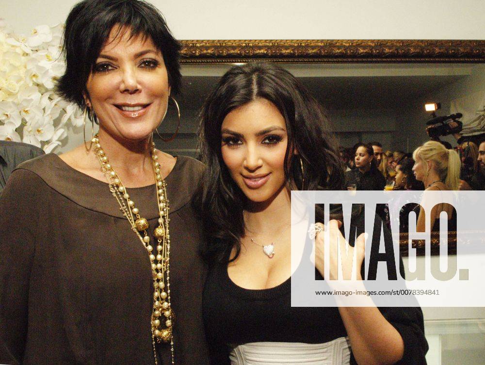 (L-R) Kris Jenner, Kim Kardashian at the launch of Heavenly Sinful Jewels and GENLUX Magazine party on the rooftop at the Luxe Hotel in Beverly Hills, CA USA - 2007 - GENLUX Magazine Party